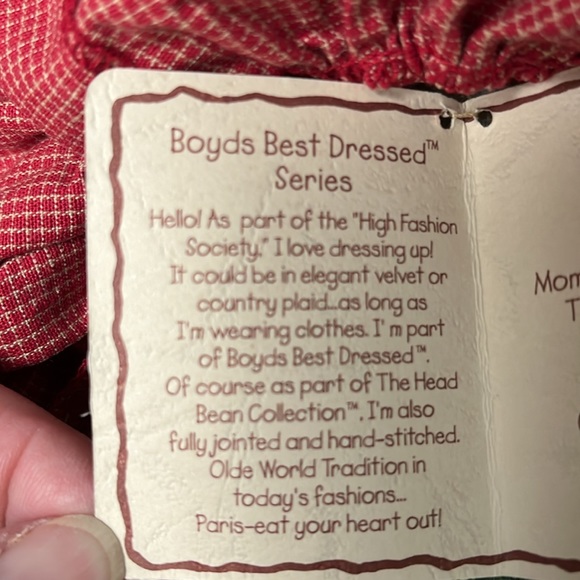 Boyds Bears Momma McVeggie & The Sweetpeas Plush Bear with Babies in Pea Pod - Picture 13 of 16